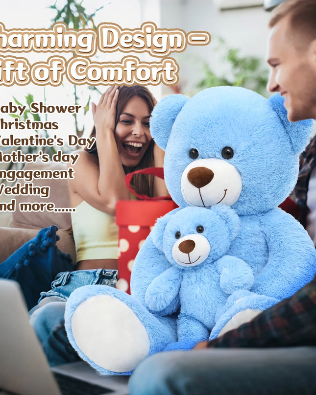 39" Giant Teddy Bear Mommy and Baby Soft Plush Bear Stuffed Animal