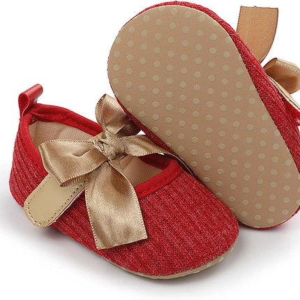 Baby Girls Princess Bowknot Soft Sole Cloth Crib Shoes Sneaker