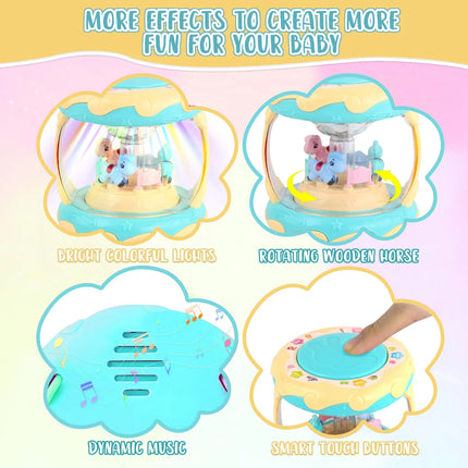 Toddler Toy for 1 Year Old - Rotating Light up Musical Toy - Learning Toys for Baby 6 to 12 Months - Birthday Gifts for Kids 1 2 Years Old Boys Girls