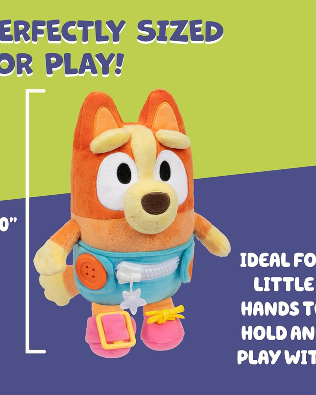 Bluey Dress & Play Baby Bingo Plush Interactive Learning Stuffed Animal New Toy