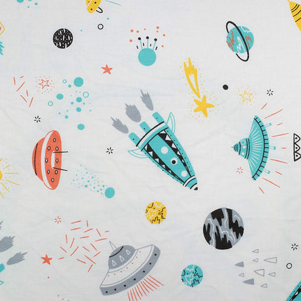 Astronaut Space Galaxy Baby Crib Sheet Outerspace Adventures 100% Soft Breathable Microfiber Baby Sheet Fits Standard Size Crib Mattress 28In X 52In Nursery Sheet -By