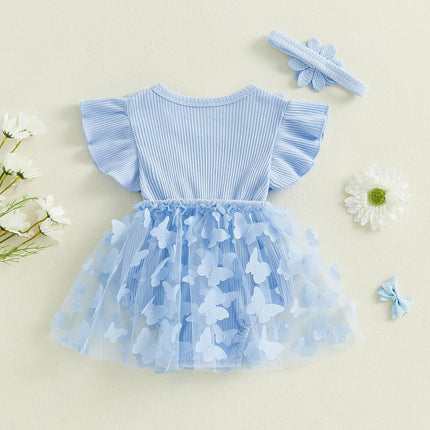 Baby Girl Lace Romper Bodysuit Outfits for Birthday,Photoshoot,Photography,Cake Smash,Gift