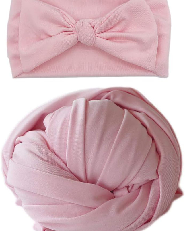Newborn Baby Photography Wrap Props Newborn Girl Boy Photo Swaddle Blanket Long Ripple Wrap Flower Bow Headbands
