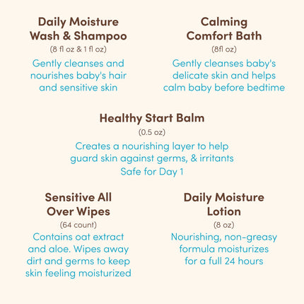 Baby Welcome Little One Gift Set, Nourishing Oat, 5 Items