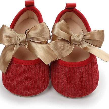 Baby Girls Princess Bowknot Soft Sole Cloth Crib Shoes Sneaker