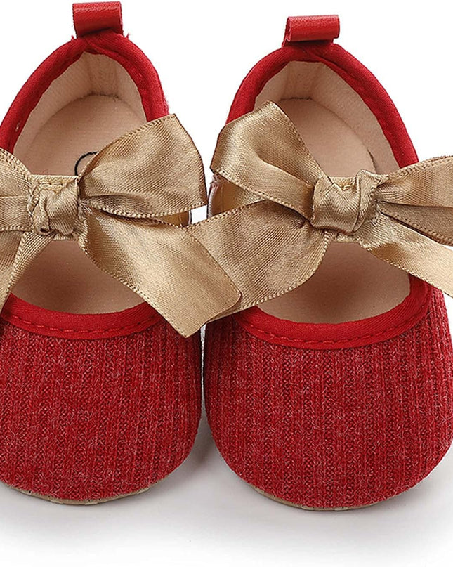 Baby Girls Princess Bowknot Soft Sole Cloth Crib Shoes Sneaker