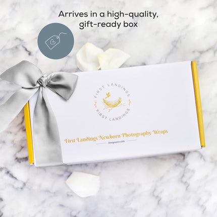 Newborn Photography Wraps - Gender Neutral Baby Essentials - Soft Knit Receiving Blankets - Newborn Photo Props - Neutral, 16" X 64" (3-Pack)