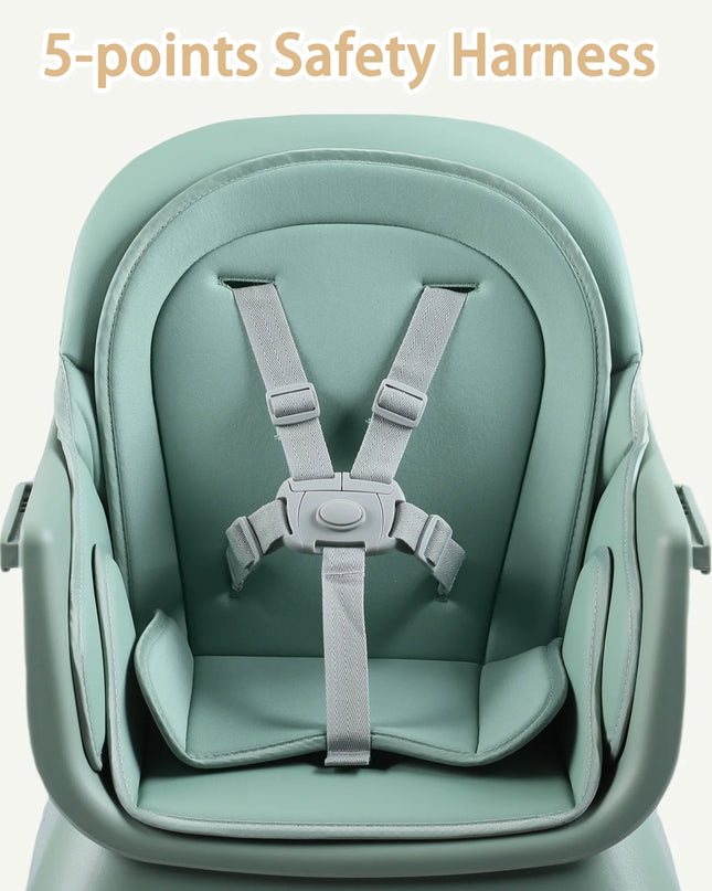 8 in 1 Baby High Chair, Toddler Dining Booster Seat for Eating, Green