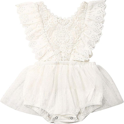 Baby Girl Lace Romper Bodysuit Outfits for Birthday,Photoshoot,Photography,Cake Smash,Gift