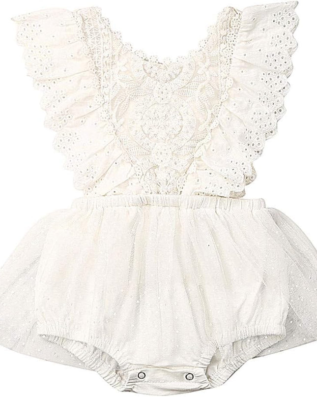 Baby Girl Lace Romper Bodysuit Outfits for Birthday,Photoshoot,Photography,Cake Smash,Gift