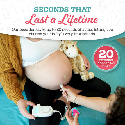 MBHB Digital Voice Recorder Animal W/20 Second Recorder, Dictaphone to Capture Baby'S Heartbeat during Pregnancy + Ultrasound, Not a Medical Device, Bunny