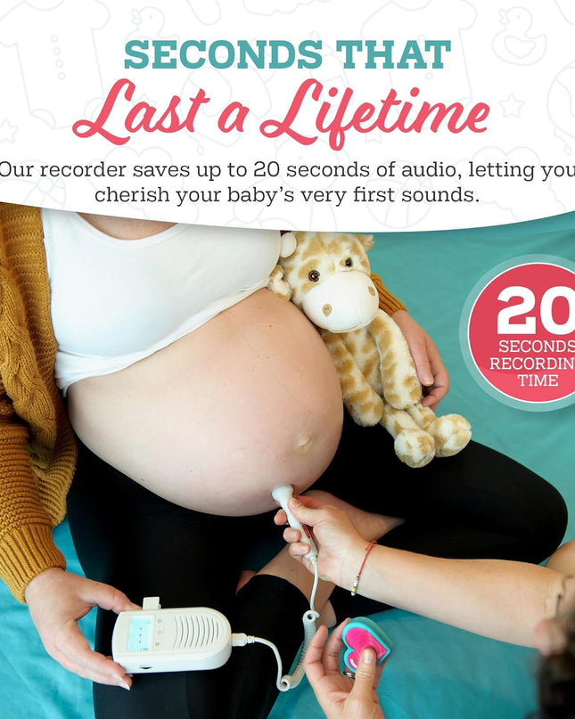 MBHB Digital Voice Recorder Animal W/20 Second Recorder, Dictaphone to Capture Baby'S Heartbeat during Pregnancy + Ultrasound, Not a Medical Device, Bunny