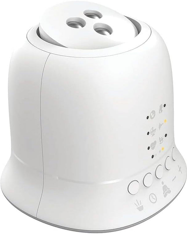 Soundspa Lullaby Baby Sound Spa, Sounds and Projection, 6 Sounds, Lullaby, Shush, Rock-A-Bye, Twinkle Twinkle, White Noise, Heartbeat, Tilt Projector with 9 Images, Auto-Off Timer