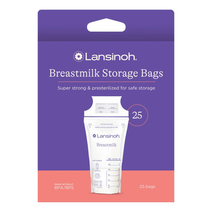 (3 Pack)  Breastmilk Storage Bags, Fast Freeze and Thaw, 25 Count, Baby Essentials, 6Oz