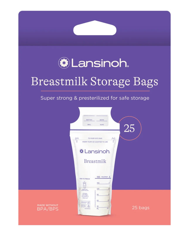 (3 Pack)  Breastmilk Storage Bags, Fast Freeze and Thaw, 25 Count, Baby Essentials, 6Oz