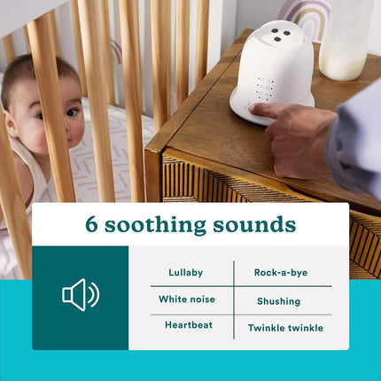 Soundspa Lullaby Baby Sound Spa, Sounds and Projection, 6 Sounds, Lullaby, Shush, Rock-A-Bye, Twinkle Twinkle, White Noise, Heartbeat, Tilt Projector with 9 Images, Auto-Off Timer