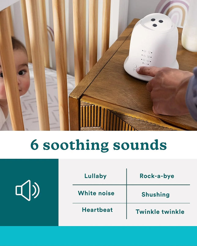 Soundspa Lullaby Baby Sound Spa, Sounds and Projection, 6 Sounds, Lullaby, Shush, Rock-A-Bye, Twinkle Twinkle, White Noise, Heartbeat, Tilt Projector with 9 Images, Auto-Off Timer