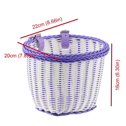 Vintage Rattan Bicycle Baskets Wood Bicycle Balance Baskets Bike Scooter Panniers Kids Bike Cart Plastic Handbag