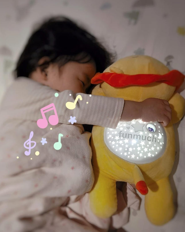 Baby Soother White Noise Sound Lion Plush Toys Star Projector Melodies Nightlight Soother Kids Gifts