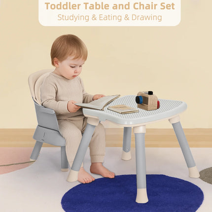 8 in 1 Baby High Chair, Toddler Dining Booster Seat for Eating, Khaki
