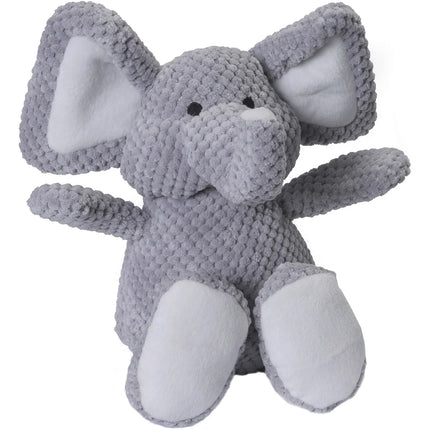 ® Checkers™ Elephant with Chew Guard Technology™, Durable Plush Squeaker Dog Toy, Large, Gray