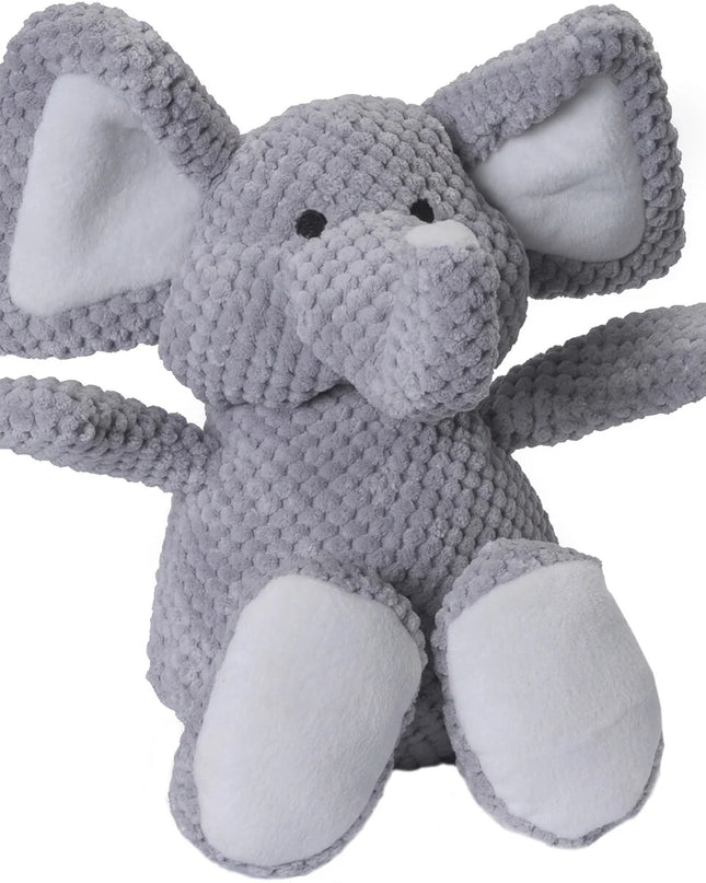 ® Checkers™ Elephant with Chew Guard Technology™, Durable Plush Squeaker Dog Toy, Large, Gray