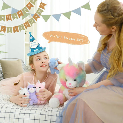 24" Cat Stuffed Animal Mommy Cat and 4 Baby Kitty Plush Toys