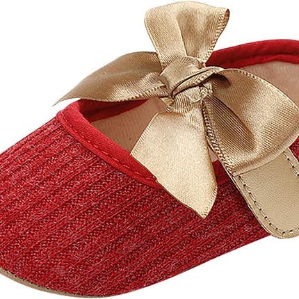 Baby Girls Princess Bowknot Soft Sole Cloth Crib Shoes Sneaker