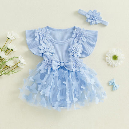Baby Girl Lace Romper Bodysuit Outfits for Birthday,Photoshoot,Photography,Cake Smash,Gift
