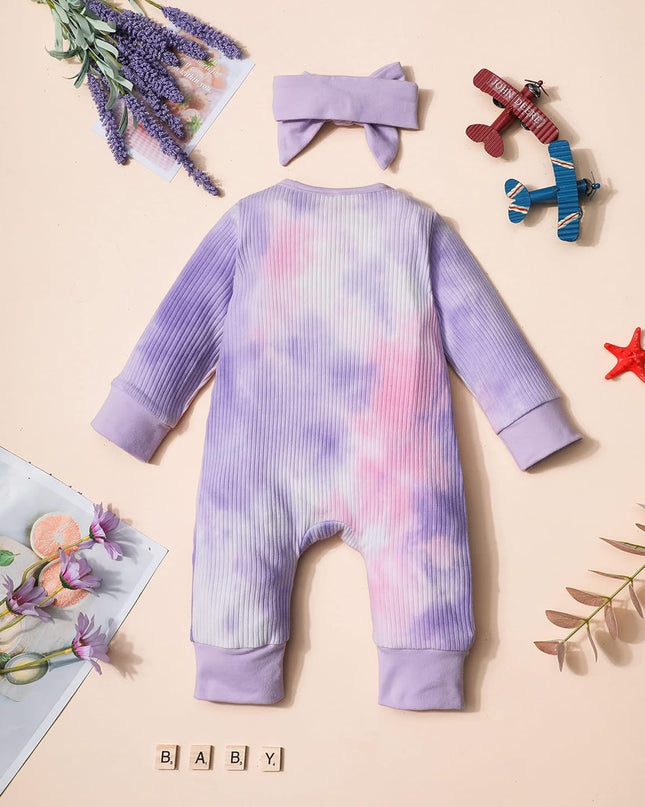 Baby Girl Clothes Cute Floral Infant Newborn Baby Clothes for Girls Letter Print Snap Baby Girl Romper Jumpsuit