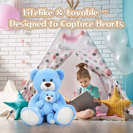 39" Giant Teddy Bear Mommy and Baby Soft Plush Bear Stuffed Animal