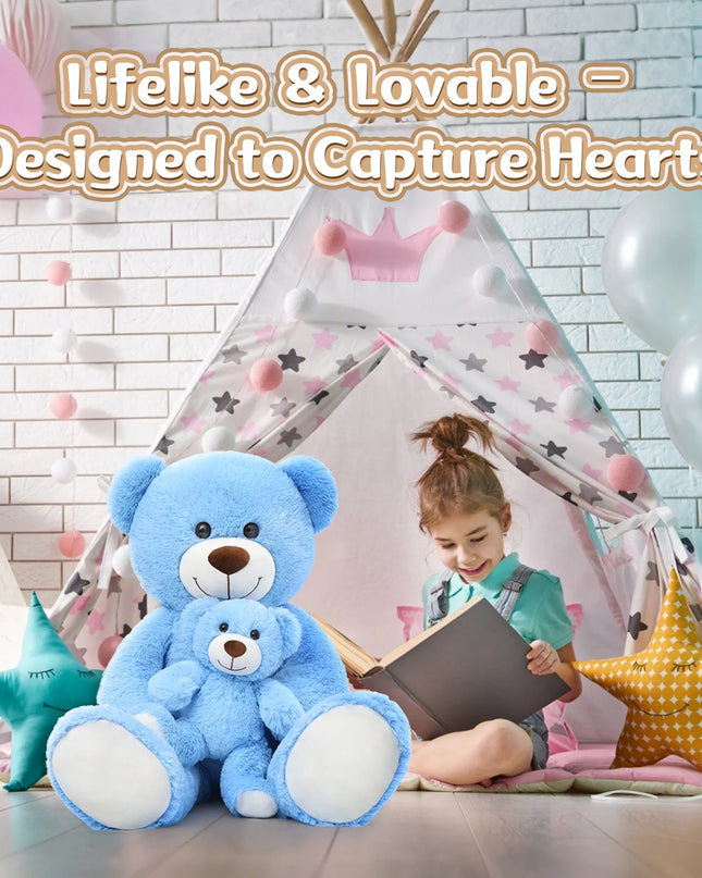 39" Giant Teddy Bear Mommy and Baby Soft Plush Bear Stuffed Animal