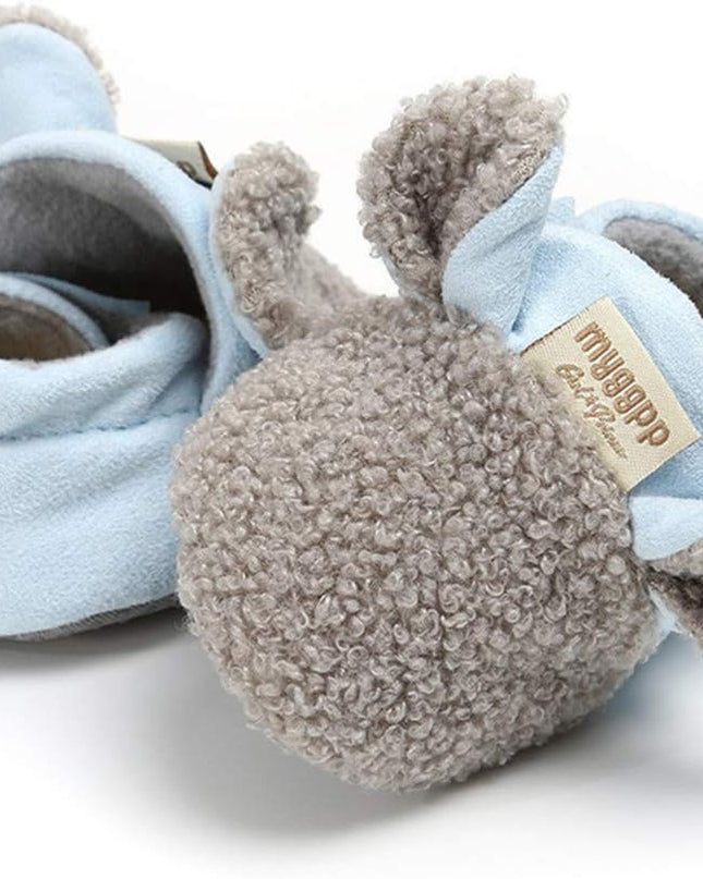 Newborn Baby Cozy Fleece Booties with Grippers Winter Slippers Socks Soft Sole Stay on Infant First Walker Crib Shoes