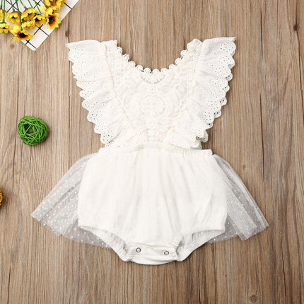 Baby Girl Lace Romper Bodysuit Outfits for Birthday,Photoshoot,Photography,Cake Smash,Gift