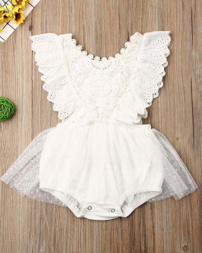 Baby Girl Lace Romper Bodysuit Outfits for Birthday,Photoshoot,Photography,Cake Smash,Gift