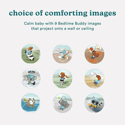 Soundspa Lullaby Baby Sound Spa, Sounds and Projection, 6 Sounds, Lullaby, Shush, Rock-A-Bye, Twinkle Twinkle, White Noise, Heartbeat, Tilt Projector with 9 Images, Auto-Off Timer