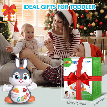 Baby Toys 6 to 12 Months Infant Tummy Time Toys Musical Bunny Crawling Toys for Babies 3 4 5 6 7 8 9 10 11 12 Months Early Learning Educational Toy with Light & Sound 1St Birthday Gifts