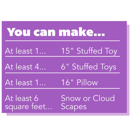 (2 Pack)  Poly-Fil Ultra Plush Super Soft Polyester Fiberfill, Soft Pillow Stuffing for Peaceful Sleep, Stuffing for Stuffed Animals and Toys, 12 Oz. Bag