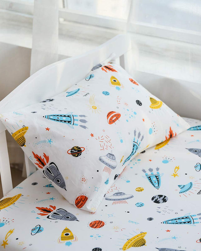 Astronaut Space Galaxy Baby Crib Sheet Outerspace Adventures 100% Soft Breathable Microfiber Baby Sheet Fits Standard Size Crib Mattress 28In X 52In Nursery Sheet -By