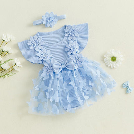 Baby Girl Lace Romper Bodysuit Outfits for Birthday,Photoshoot,Photography,Cake Smash,Gift