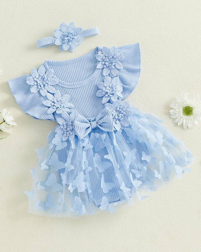 Baby Girl Lace Romper Bodysuit Outfits for Birthday,Photoshoot,Photography,Cake Smash,Gift