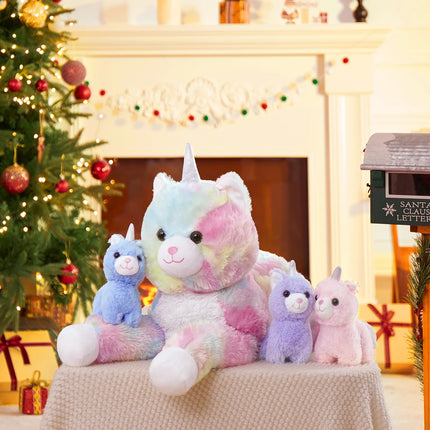 24" Cat Stuffed Animal Mommy Cat and 4 Baby Kitty Plush Toys