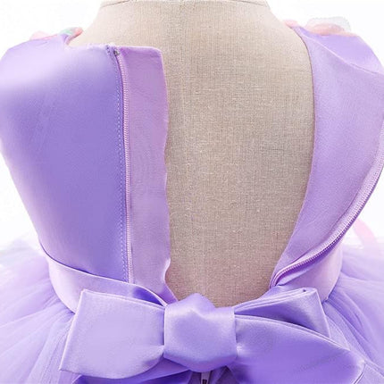 3M-6T Baby Girls Ruffle Flower Dress Elegant Pageant Party Wedding Lace Gown Dresses