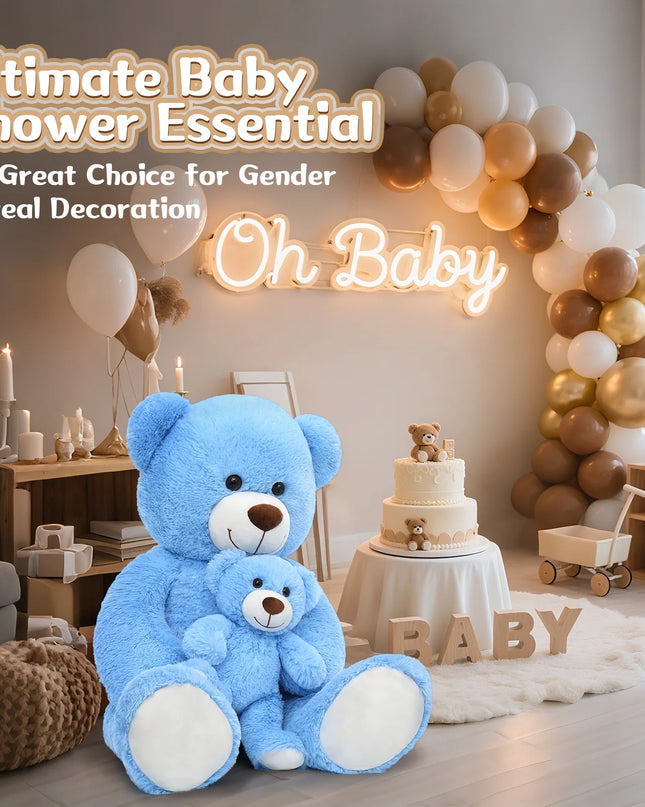 39" Giant Teddy Bear Mommy and Baby Soft Plush Bear Stuffed Animal