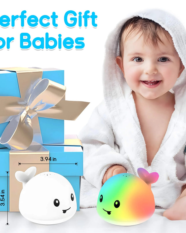 , Whale Light up Fountain Bath Toy, Birthday Gift for Baby Toddler 6 Months and Older, Unisex
