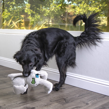 ® Checkers™ Elephant with Chew Guard Technology™, Durable Plush Squeaker Dog Toy, Large, Gray