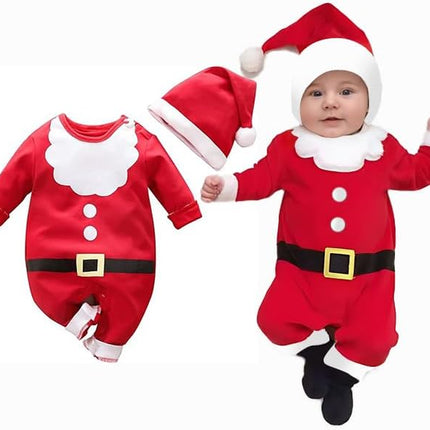 Baby Boys and Baby Girls Christmas Santa Claus Costumes Size 0-24 Months