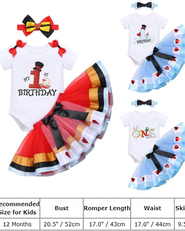 Baby Girl 1St Birthday Outfit Princess One Cosplay Character Romper Tutu Dress Photoshoot Party Clothes