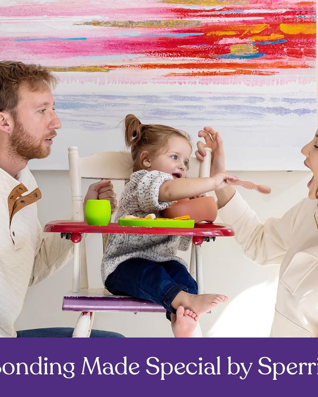 Silicone Baby Spoon Set - Baby Led Weaning First Stage Feeding Utensils, Gum Friendly, BPA & Phthalate Free