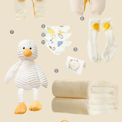 Newborn Gift Box with Summer Dress and Baby Supplies